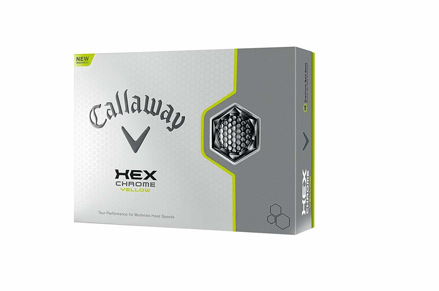 Callaway Golf HEX Chrome Yellow Golf Balls